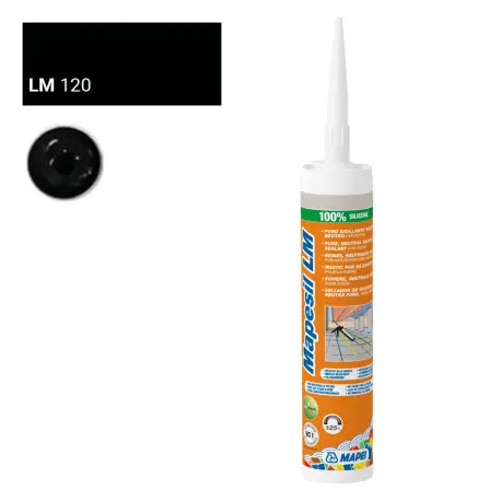MAPESIL LM 120 Black/Zwart koker 310ml (12st/ds)