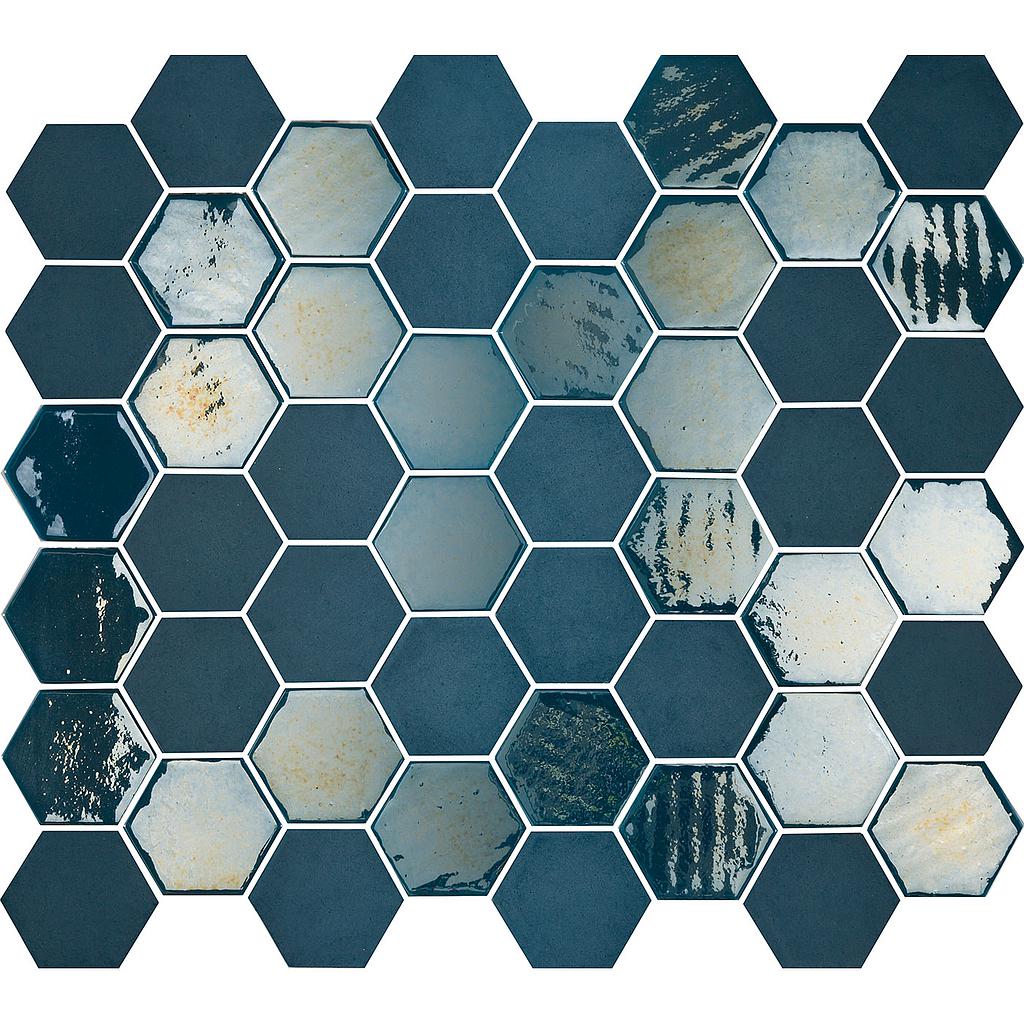 TMF VALENCIA (VAL650) Hexagon Blauw 43x49x5mm (1m²/11vel/doos)