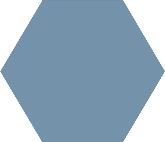 WINCKELMANS HEXAGONE 2,5cm 3,8mm Bleu Uni (1,06m²/14vel/doos)