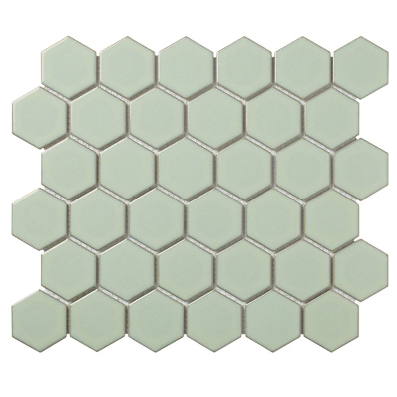 TMF BARCELONA (AFH06052) Hexagon Licht groen met rand 51x59mm (0,91m²/10vel/doos)