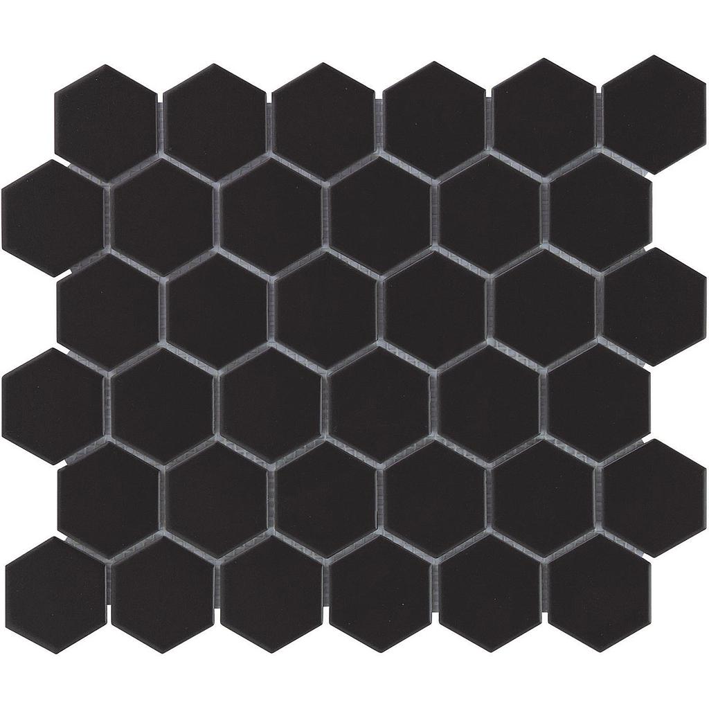 TMF BARCELONA (AFH13317) Hexagon Zwart 51x59mm (0,91m²/10vel/doos)