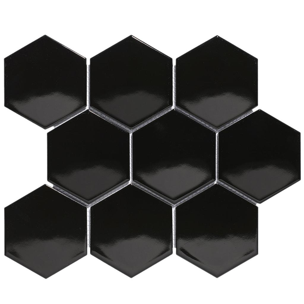 TMF BARCELONA (AFH95317) Hexagon Zwart 95x110mm (0,76m²/10vel/doos)