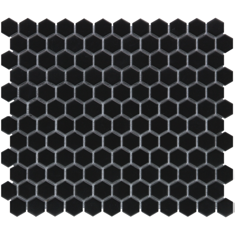 TMF BARCELONA (AMH23317) Hexagon Zwart 23x26mm (0,78m²/10vel/doos)
