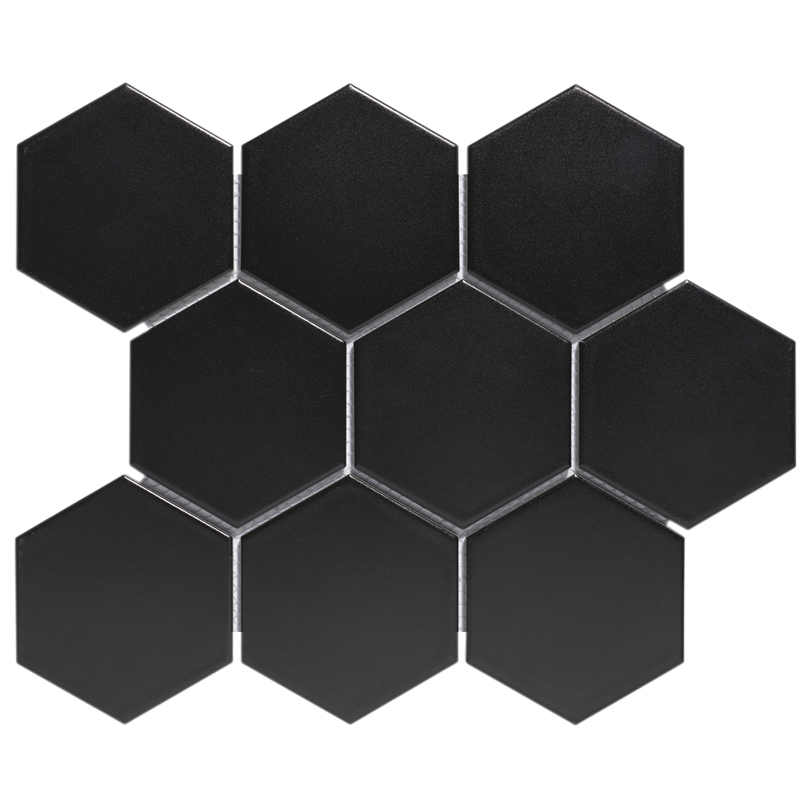 TMF BARCELONA (AMH95317) Hexagon Zwart 95x110mm (0,76m²/10vel/doos)