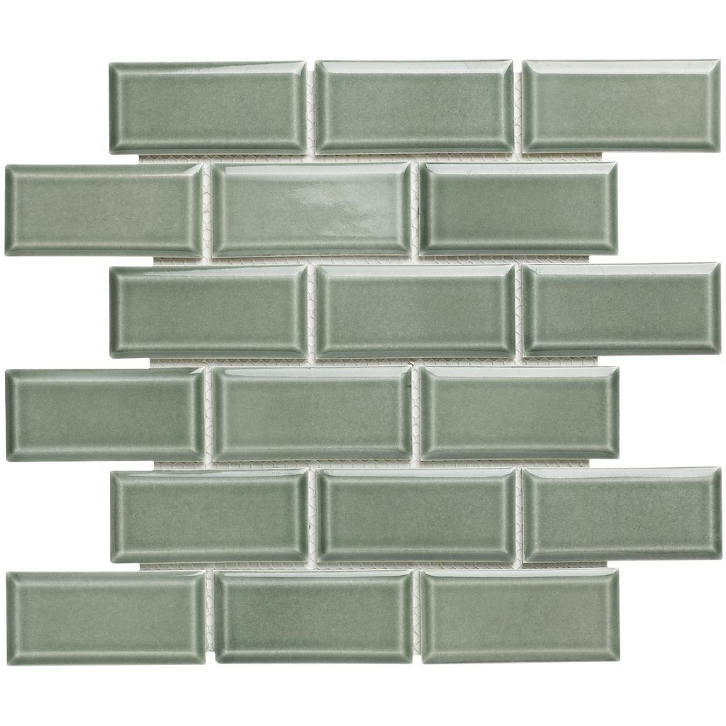 TMF PARIS (PAME182) Rechthoek Groen Grijs 45x95x6,5mm (0,86m²/10vel/doos)