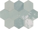 CX 10.8x12.4 Wow Zellige Hexa Aqua  (0,38m²/38st/doos)