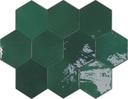 CX 10.8x12.4 Wow Zellige Hexa Emerald  (0,38m²/38st/doos)