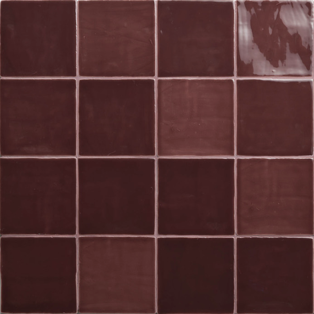 AZULEJOS NEW ZELLIGE 13x13 Burgundy (0,42m²/25st/doos)
