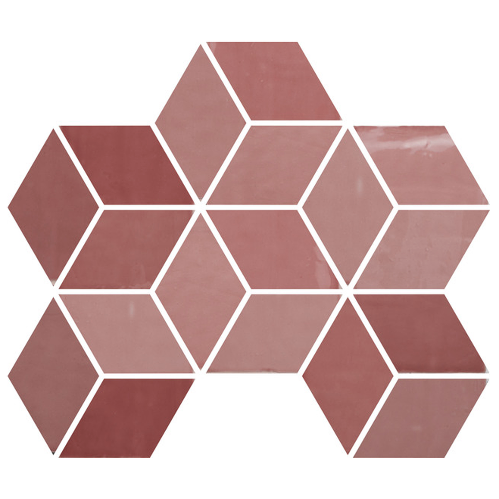 AZULEJOS NEW ZELLIGE 9x15 Diamond Blush (0,17m²/25st/doos)