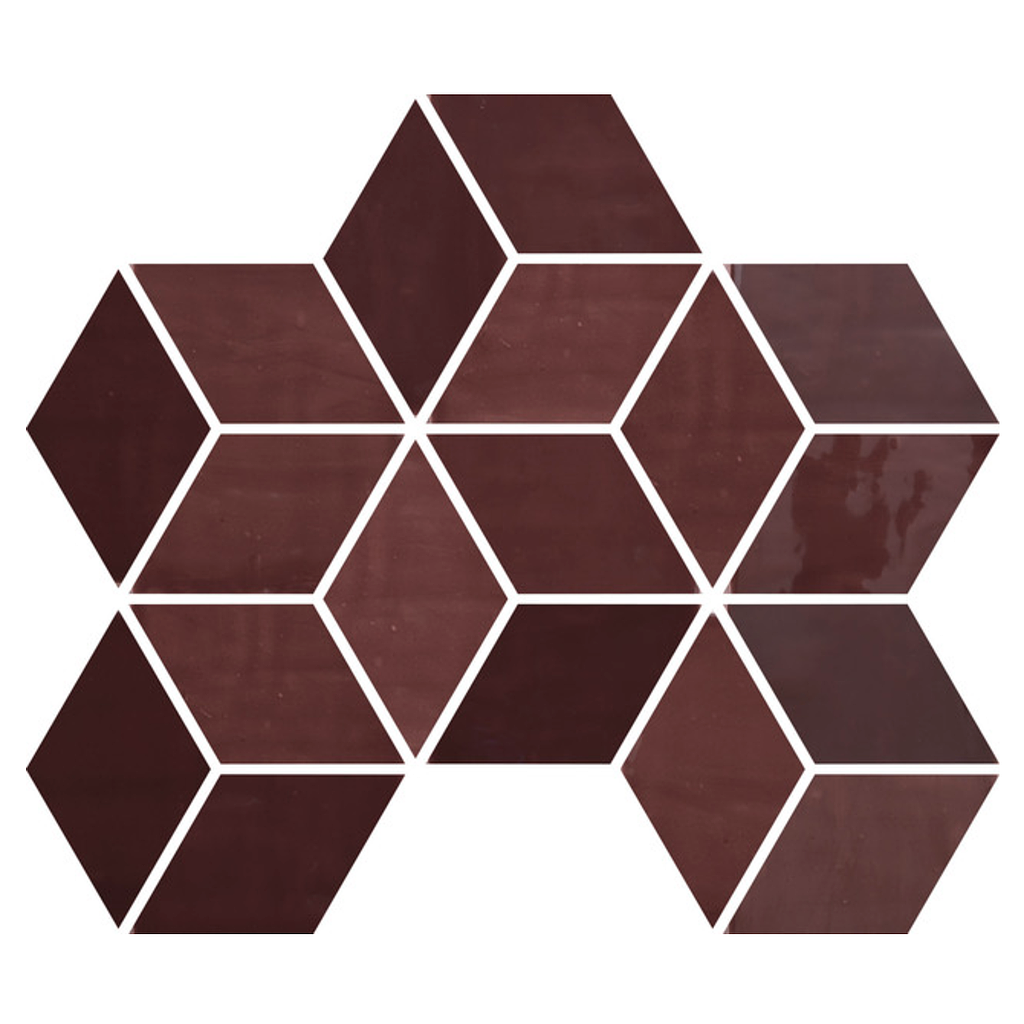 AZULEJOS NEW ZELLIGE 9x15 Diamond Burgundy (0,17m²/25st/doos)