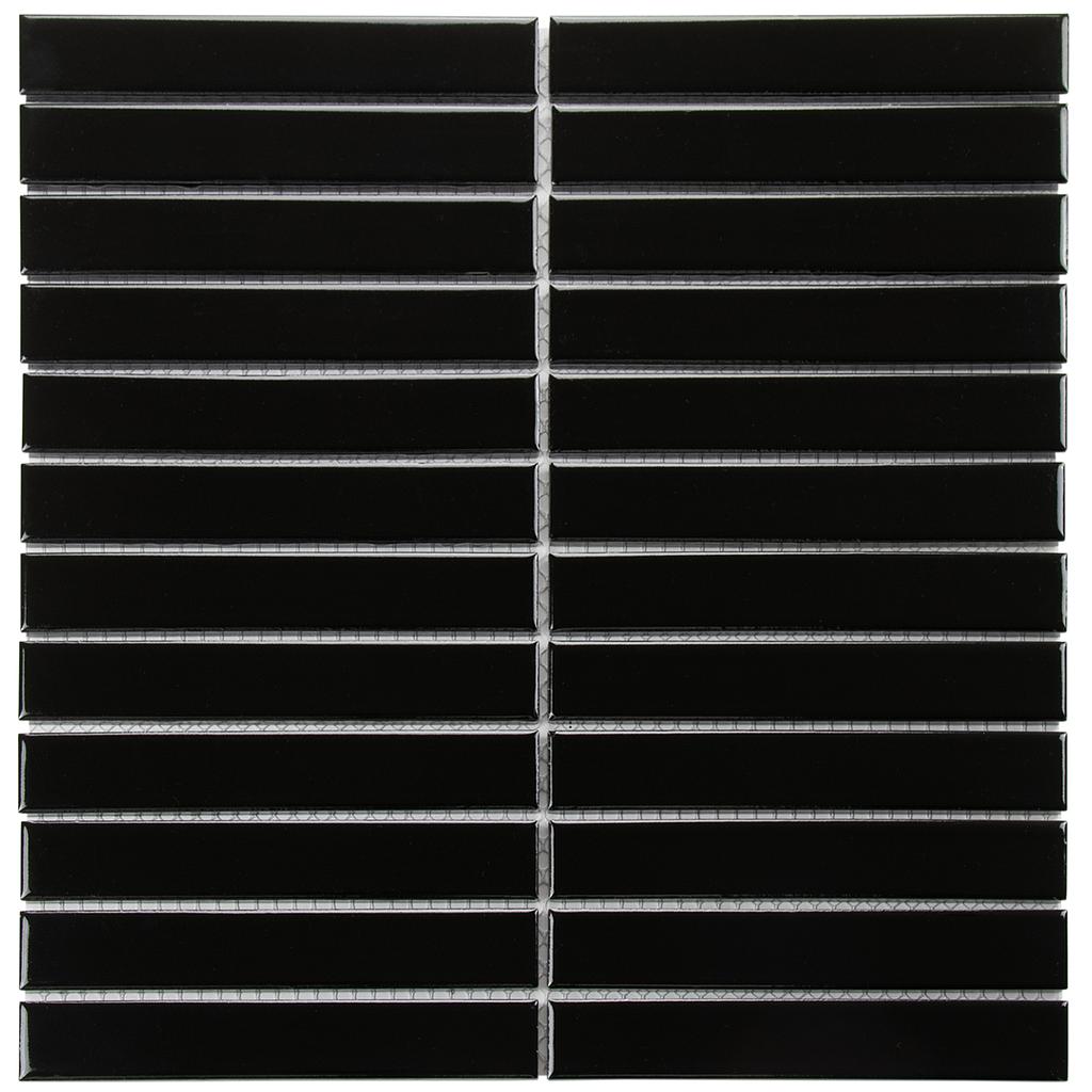 TMF SEVILLA FINGER (SEF22915) Kit-Kat Zwart Glans 20x145x8mm (0,89m²/10vel/doos)