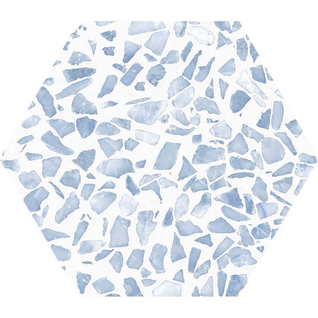 CX 23,2x26,7 Heritage Hexagon Riazza Blu (0,75m²/16st/doos)