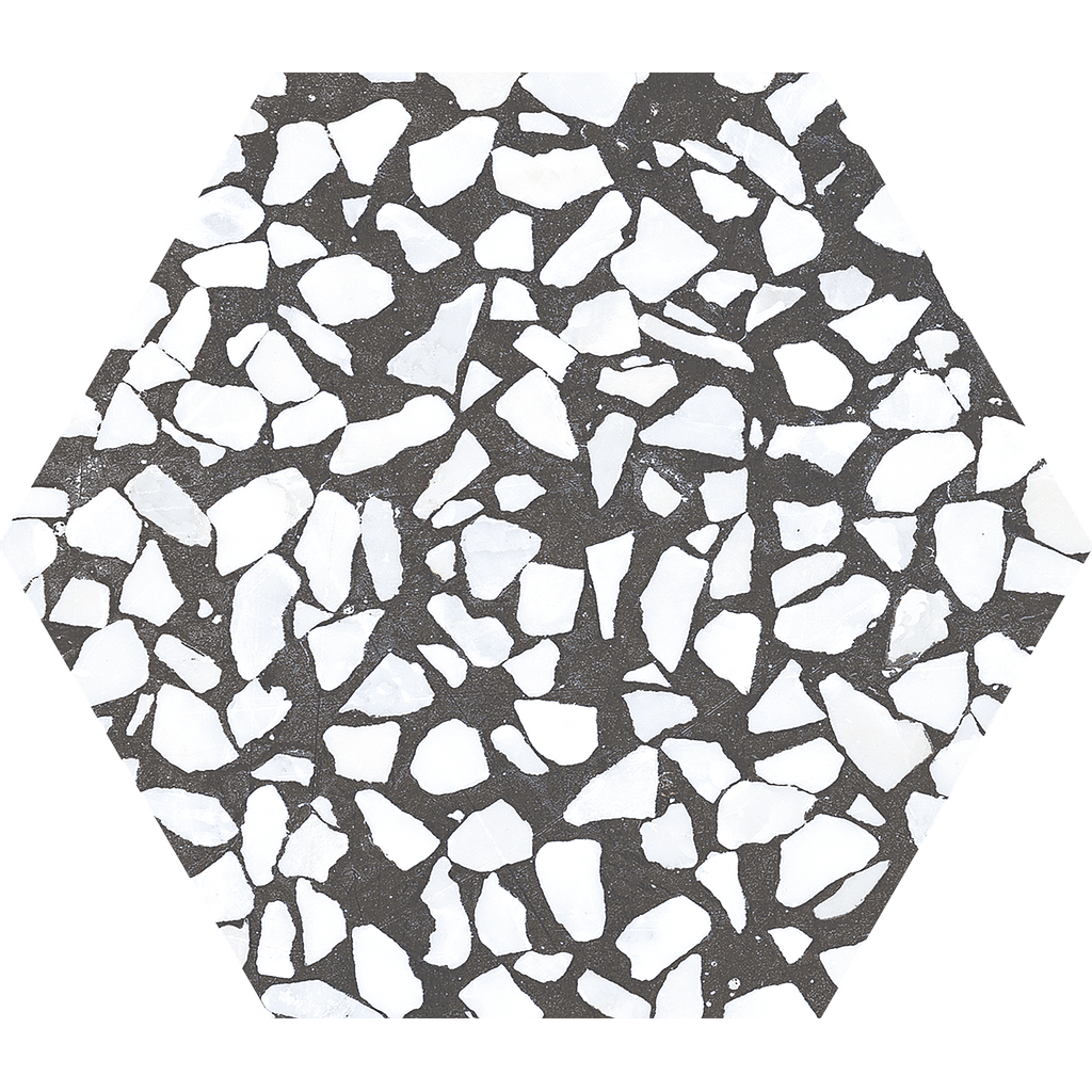CX 23,2x26,7 Heritage Hexagon Riazza Nero (0,75m²/16st/doos)