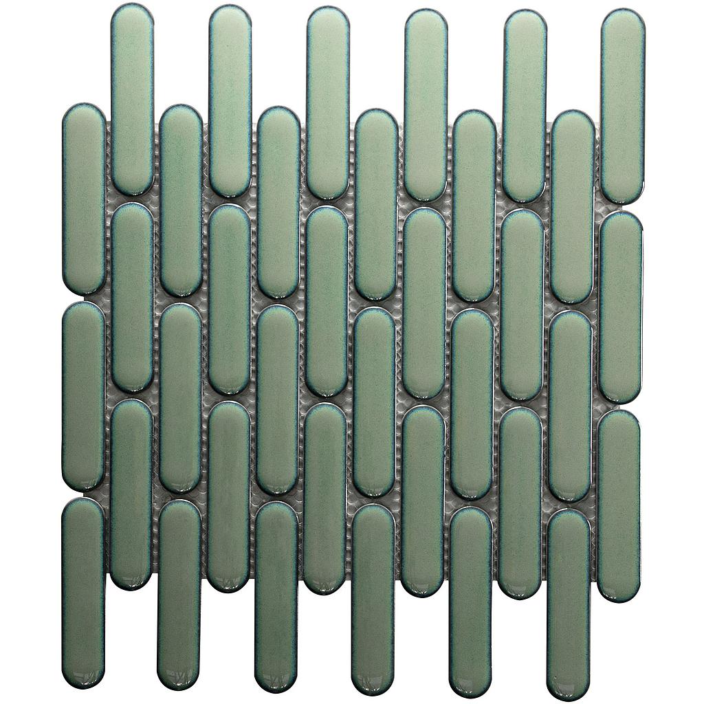 TMF SEVILLA OVAL FINGER (SEO23525) Kit-Kat Oval Light Green Glossy 23x98x6mm (0,90m²/10vel/doos)