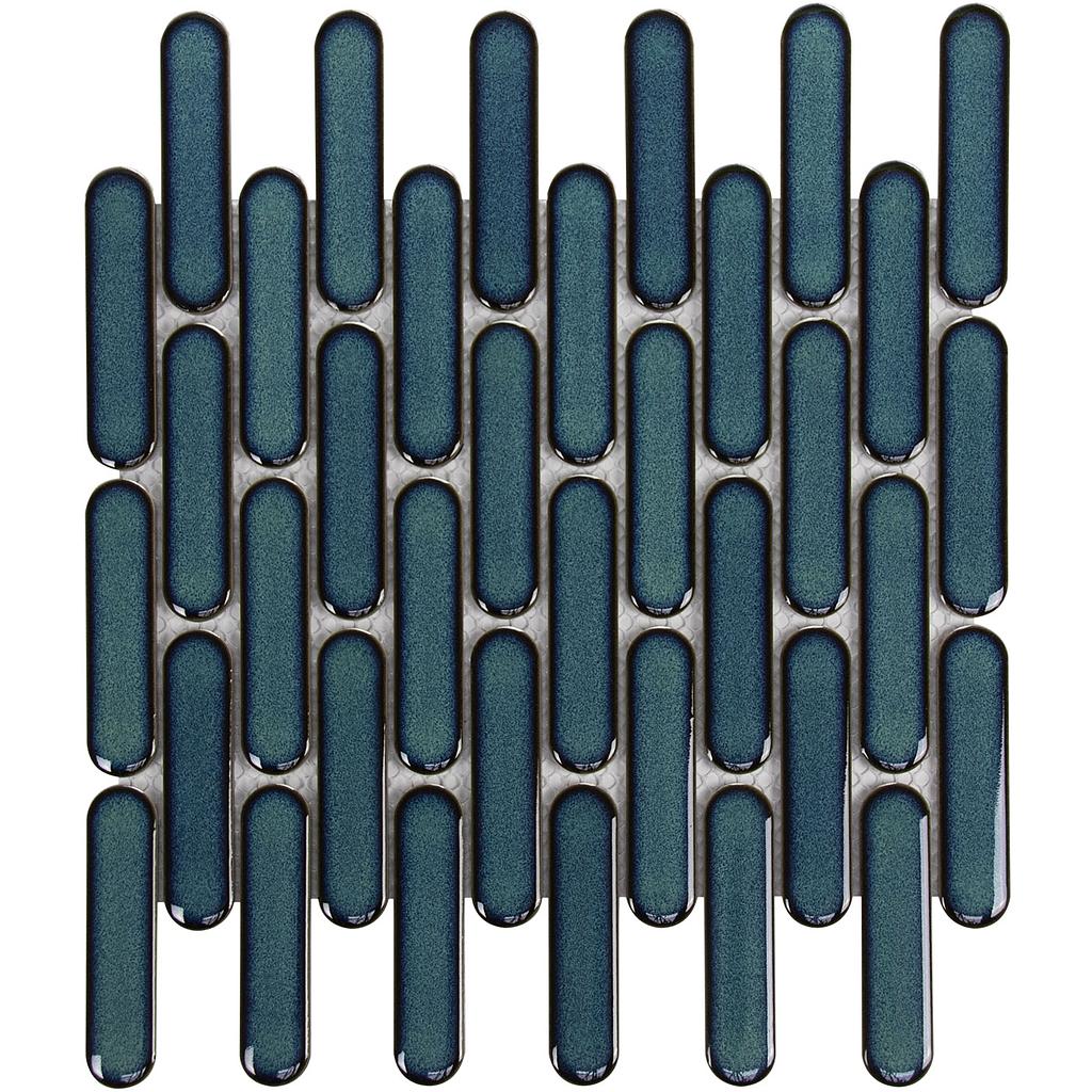 TMF SEVILLA OVAL FINGER (SEO23625) Kit-Kat Oval Azure Blue speckle Glossy 23x98x6mm (0,90m²/10vel/doos)