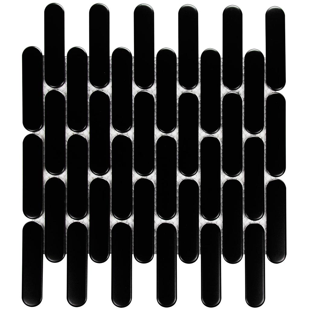 TMF SEVILLA OVAL FINGER (SEO23925) Kit-Kat Oval Black Matt 23x98x6mm (0,90m²/10vel/doos)