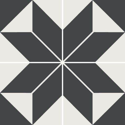 [44811] WINCKELMANS DECORATED TILES 15x15 Edelweiss (NOI/BAS)(0,54m²/24st/doos)