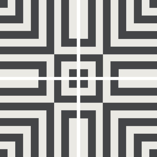 [44811] WINCKELMANS DECORATED TILES 15x15 Madrid (NOI/BAS)(0,54m²/24st/doos)