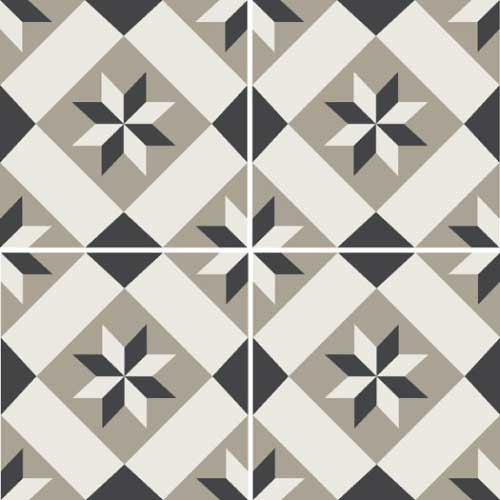 [44811] WINCKELMANS DECORATED TILES 15x15 Seville (BAS/NOI/GRP)(0,54m²/24st/doos)
