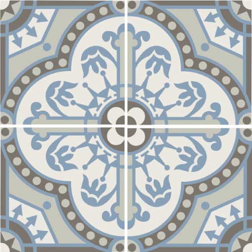[44811] WINCKELMANS DECORATED TILES 15x15 Vieux Lille (BAS/ANT/PER/BEU)(0,54m²/24st/doos)