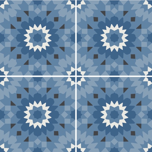 [44811] WINCKELMANS DECORATED TILES 15x15 Amsterdam (BEN/BEF/BEU/BAS/NOI)(0,54m²/24st/doos)