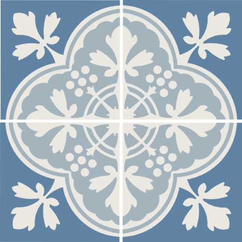 [44811] WINCKELMANS DECORATED TILES 15x15 Deauville (BEF/BEP/BAS)(0,54m²/24st/doos)