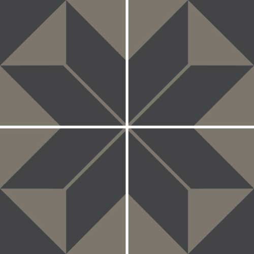 [44811] WINCKELMANS DECORATED TILES 15x15 Edelweiss (ANT/NOI)(0,54m²/24st/doos)