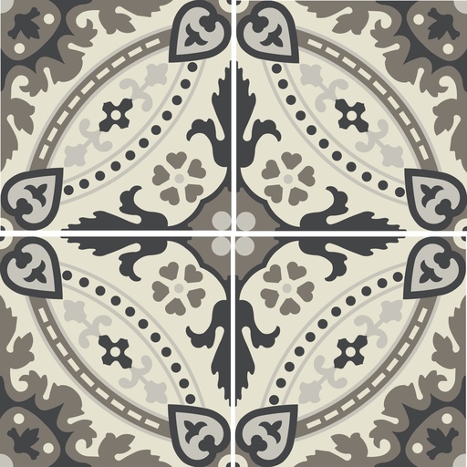 [44811] WINCKELMANS DECORATED TILES 15x15 Lille (PER/ANT/NOI/BAU)(0,54m²/24st/doos)