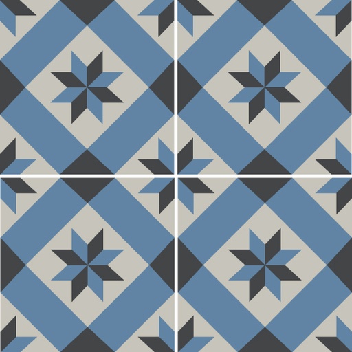 [44811] WINCKELMANS DECORATED TILES 15x15 Seville (NOI/BEF/PER)(0,54m²/24st/doos)