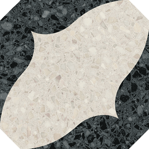 [VZ2522] CX 20x20 Vives Niza Octogono Cerbere Negro (0,96m²/25st/doos)