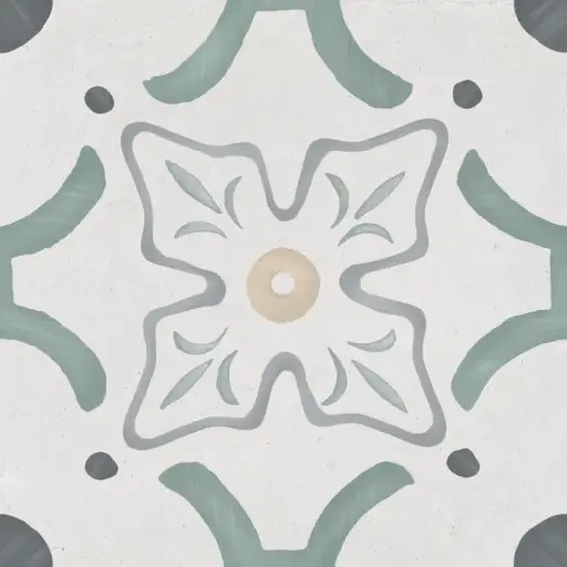 [1032921] NOHA SHARQ 22,3x22,3 Green Flower (0,65m²/13st/doos)