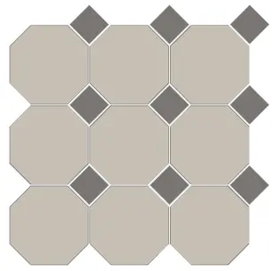 [5FB100100REOT37] CESI FULL-BODY 10x10 OTTAGONO (op vel) Alluminio-Nickel (1m²/11vel/ds)