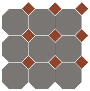 [5FB100100REOT55] CESI FULL-BODY 10x10 OTTAGONO (op vel) Nickel-Gres (1m²/11vel/ds)