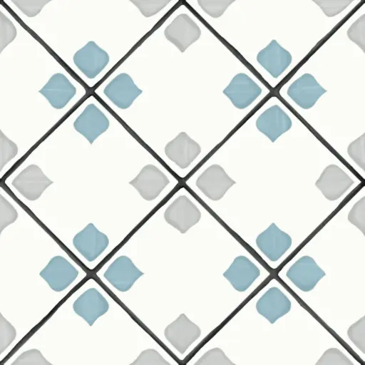 [1031083] NOHA MEDINA 12,3x12,3 Silver Rhomb (0,51m²/34st/doos)