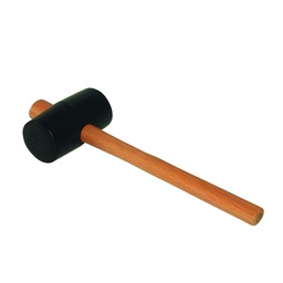 [2.074.75] SUPER PROF Rubber hamer vlak, zwart, diam. 75mm