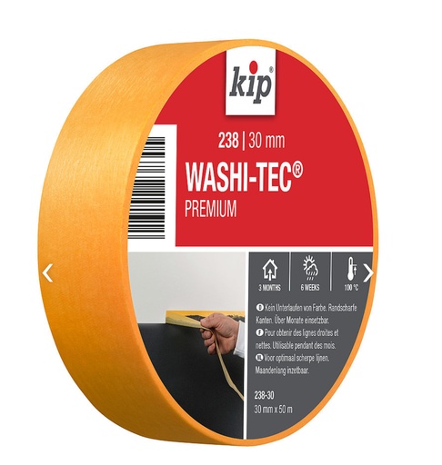 [5021005626] KIP 238 FineLine-tape geel rol 50m1 30mm 238-30 (15 rol/ds)