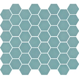 [VAL25M] TMF VALENCIA (VAL25M) Hexagon Turquoise 43x49x5mm (1m²/11vel/doos)