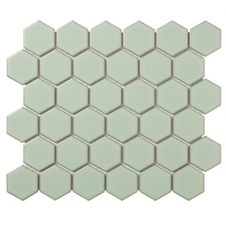 [AFH06052] TMF BARCELONA (AFH06052) Hexagon Licht groen met rand 51x59mm (0,91m²/10vel/doos)