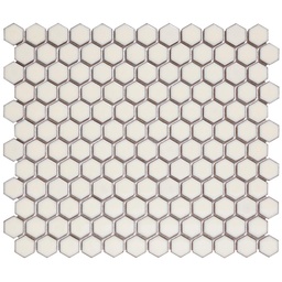 [AFH23022] TMF BARCELONA (AFH23022) Hexagon Zacht wit met rand 23x26mm (0,78m²/10vel/doos)