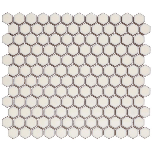 [AFH23022] TMF BARCELONA (AFH23022) Hexagon Zacht wit met rand 23x26mm (0,78m²/10vel/doos)