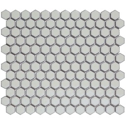 [AFH23330] TMF BARCELONA (AFH23330) Hexagon Licht Grijs met rand 23x26mm (0,78m²/10vel/doos)