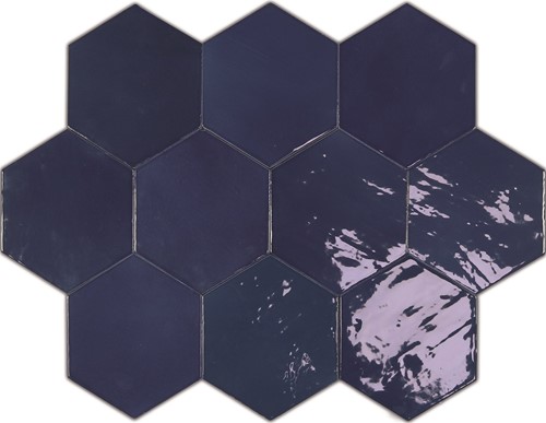 [WH1208-[T165]] CX 10.8x12.4 Wow Zellige Hexa Cobalt  (0,38m²/38st/doos)