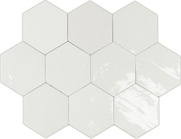 [WH1201] CX 10.8x12.4 Wow Zellige Hexa White  (0,38m²/38st/doos)