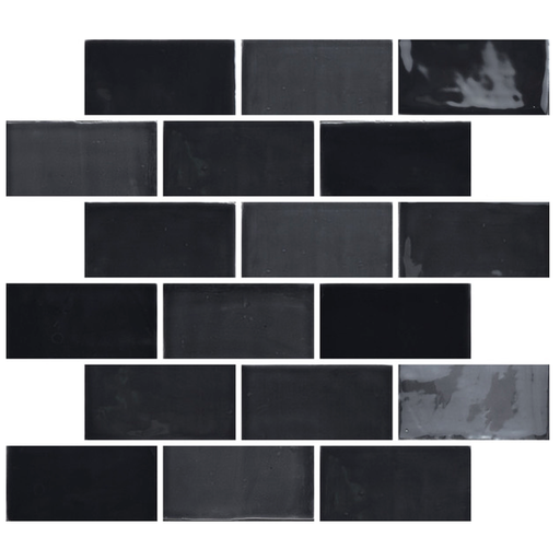 [44735] AZULEJOS NEW ZELLIGE 6,3x13 Charcoal (0,20m²/25st/doos)