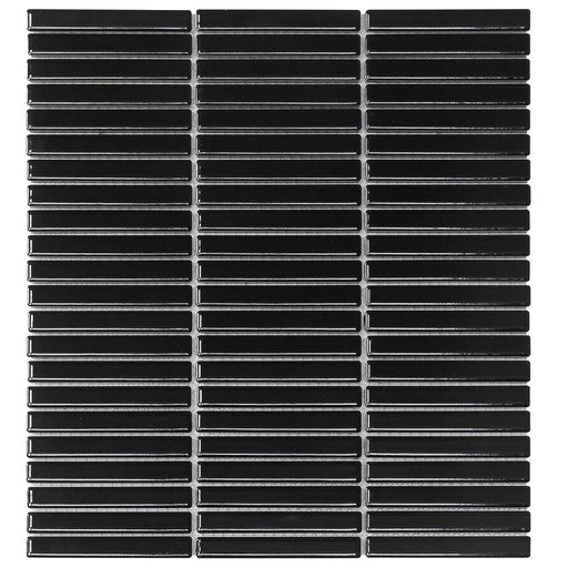 [SEF12915] TMF SEVILLA FINGER (SEF12915) Kit-Kat Mini's Zwart Glanzend 12x92x8mm (0,87m²/10vel/doos)