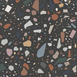 CX 18,6x18,6 Quintessenza Confetti Negro Multicolor (0,45m²/13st/doos)