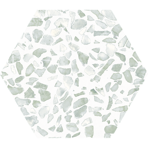 [HZ2306] CX 23,2x26,7 Heritage Hexagon Riazza Green (0,75m²/16st/doos)