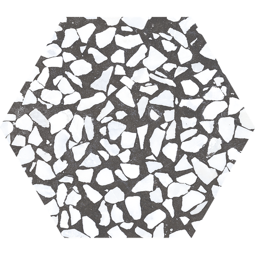 [HZ2303] CX 23,2x26,7 Heritage Hexagon Riazza Nero (0,75m²/16st/doos)