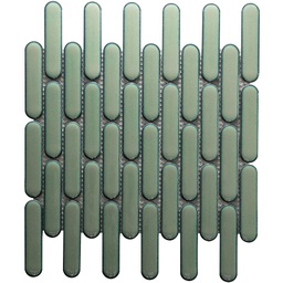 [SEO23525] TMF SEVILLA OVAL FINGER (SEO23525) Kit-Kat Oval Light Green Glossy 23x98x6mm (0,90m²/10vel/doos)