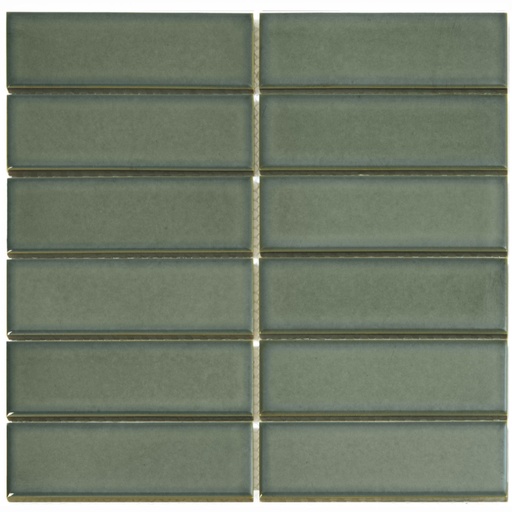 [AF45525] TMF BARCELONA (AF45525) Rechthoek Forest Green Glossy 45x145mm (0,86m²/10vel/doos)